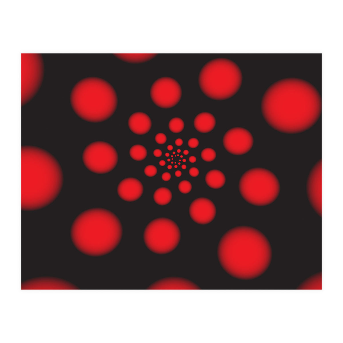 Red Spiral Dots (Print Only)