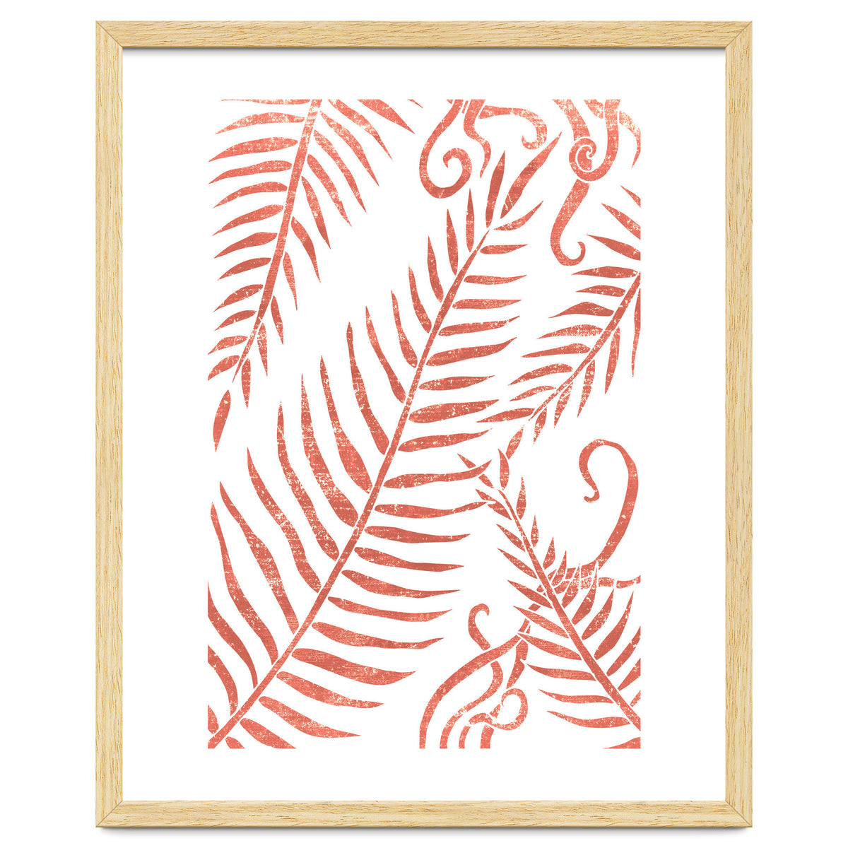 Abstract Terracotta Leaves 2 - Burnt Orange