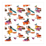 Tiny Witches Pattern (white Backgrownd) (Print Only) thumbnail