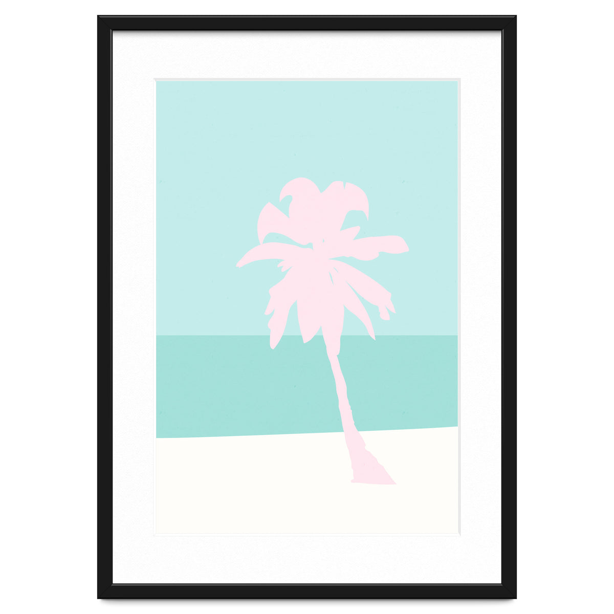 Minimal Palm Tree - Turquoise Coast