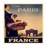 Paris France Travel Poster (Print Only) thumbnail