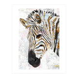 Grungy Zebra Gold and White (Print Only) thumbnail