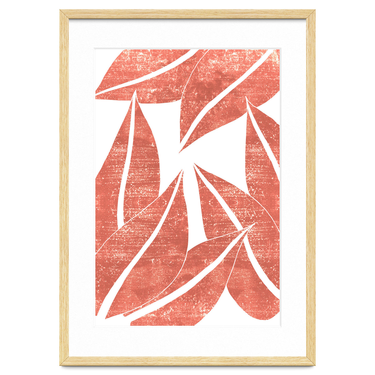 Abstract Terracotta Leaves 1 - Burnt Orange