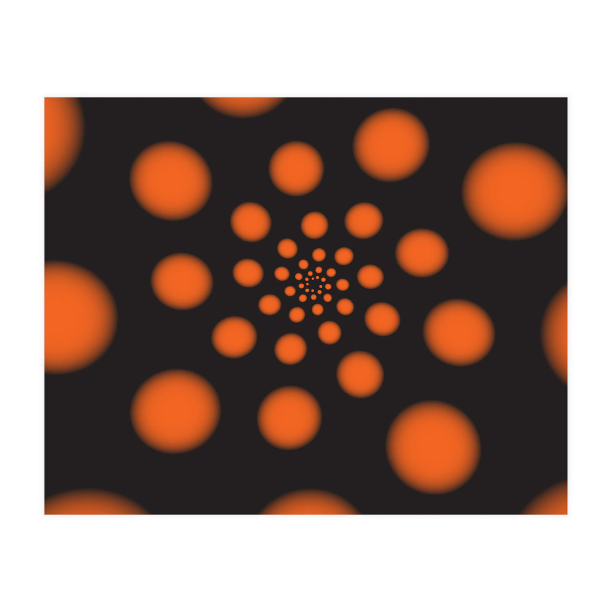 Orange Spiral Dots (Print Only)