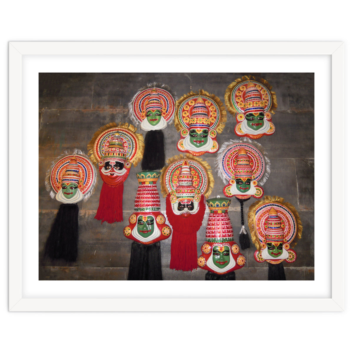 Mask On The Wall - Kathakali Face