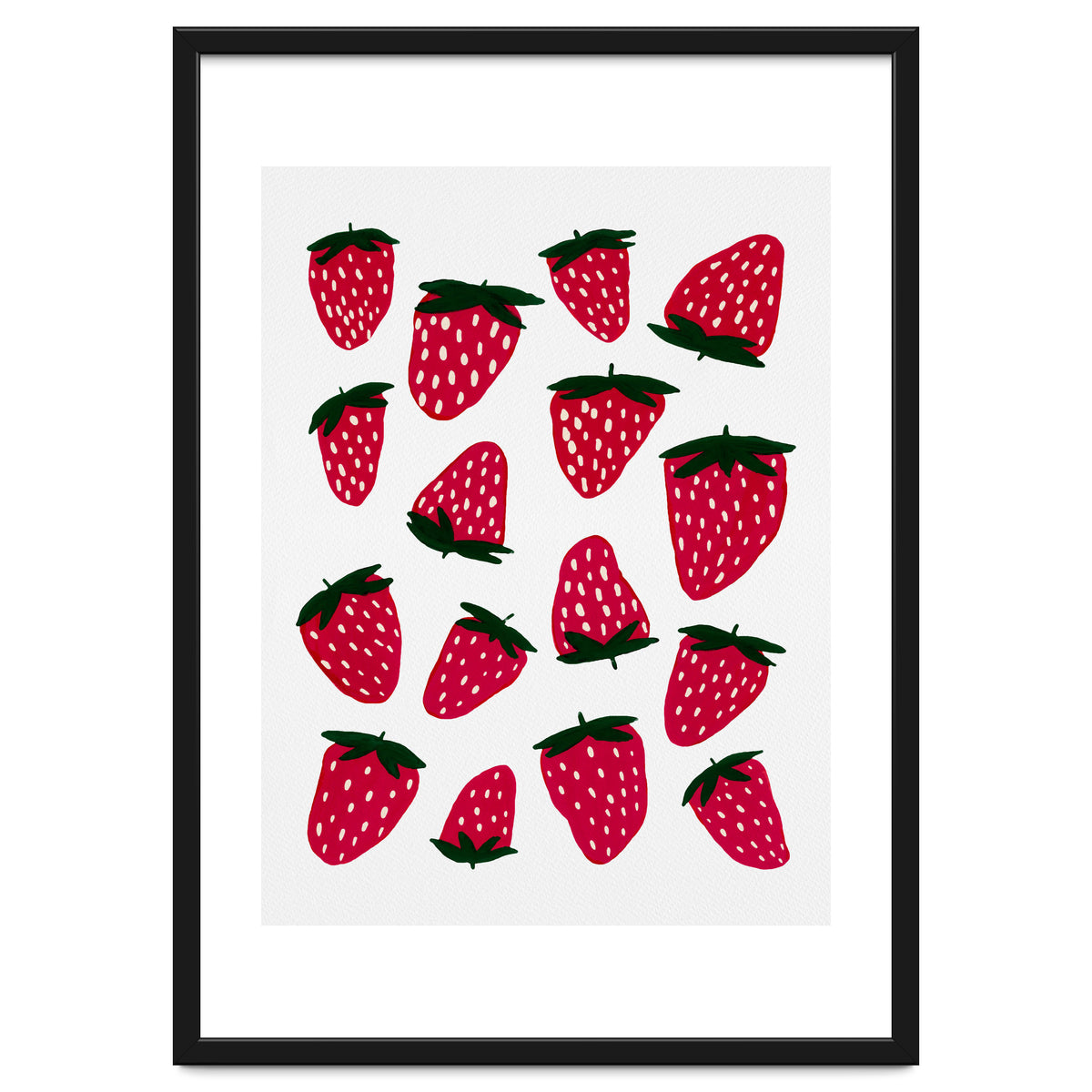 Summer strawberries red