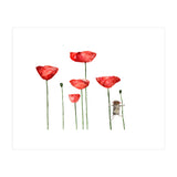 Little mouse loves big poppies || watercolor for nursery (Print Only) thumbnail