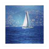 White sailed yacht (Print Only) thumbnail