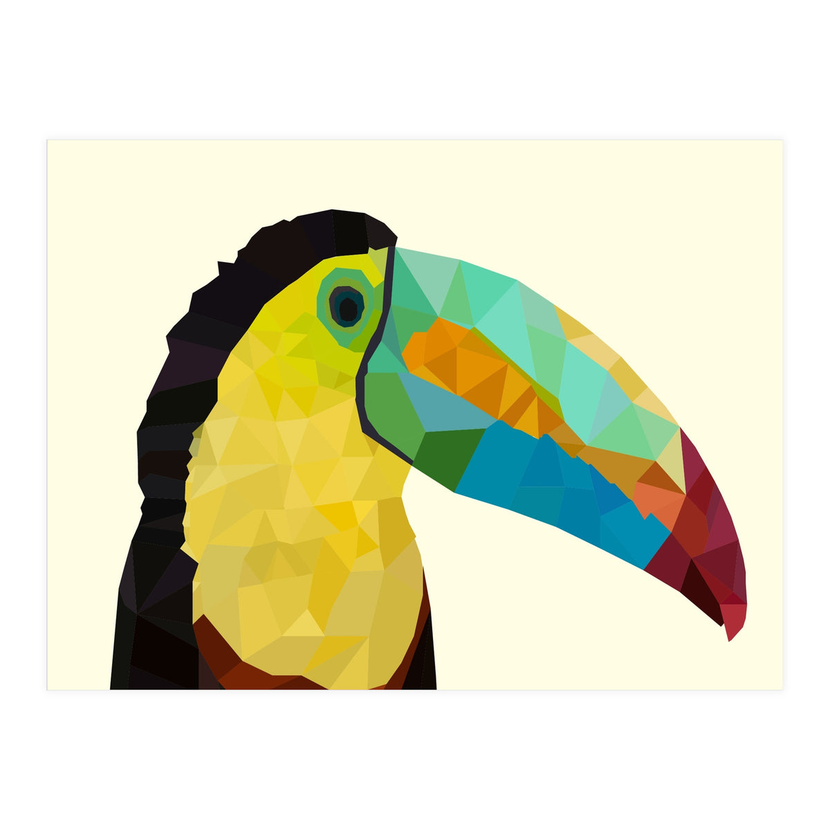 Toucan Bird Low Poly Art (Print Only)