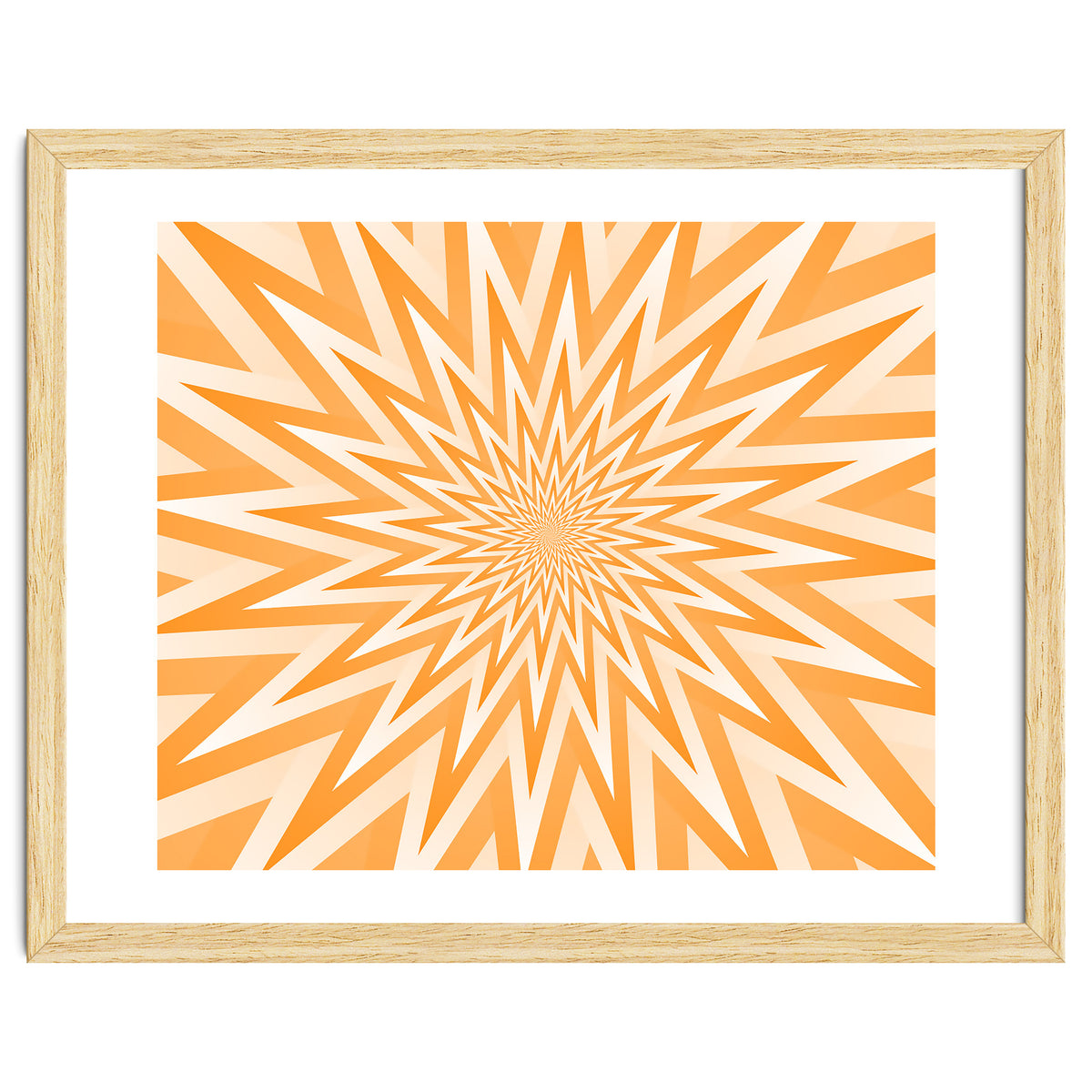 Abstract Orange Geometric Design Art