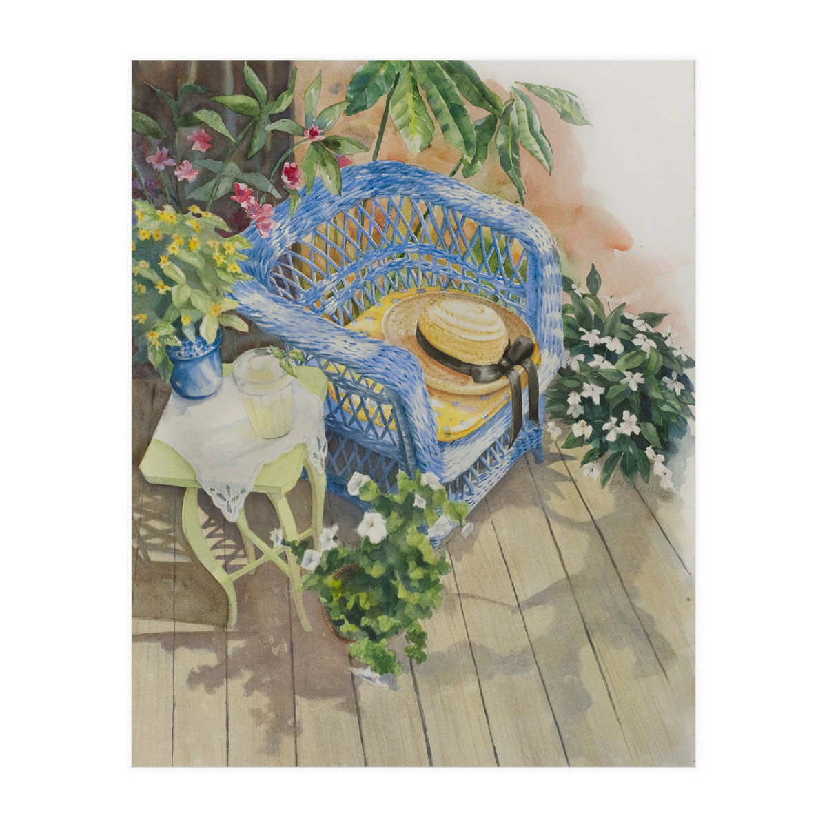 Blue Wicker (Print Only)