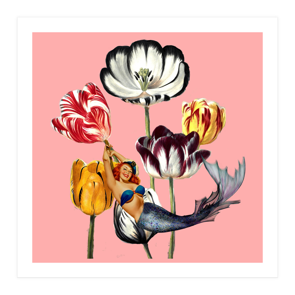 Mermaid On Earth Pink (Print Only)