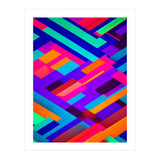 Eclectic Alignment, Abstract Maximalist Geometric Painting, Contemporary Modern Shapes, Pop Of Color (Print Only) thumbnail