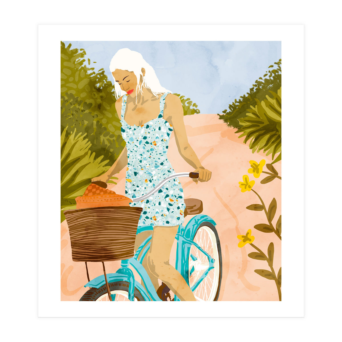 Biking In The Woods (Print Only)