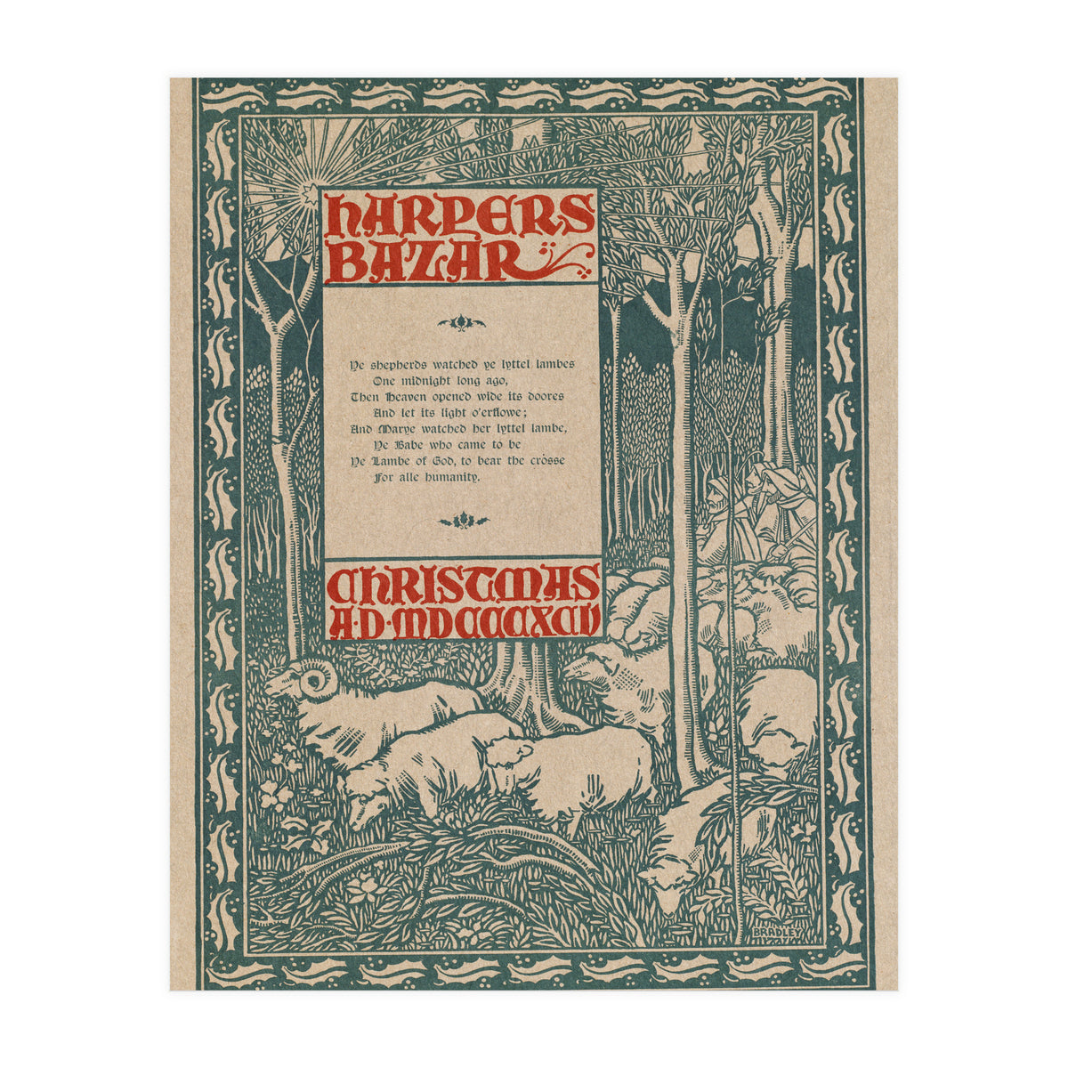 Harper's Bazar Christmas Advertisement (Print Only)