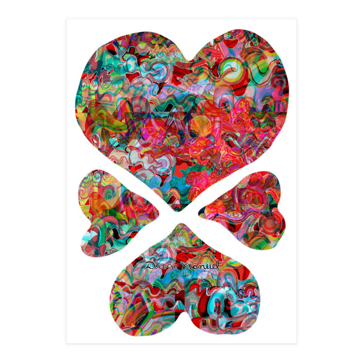 4 Corazones Copia (Print Only)