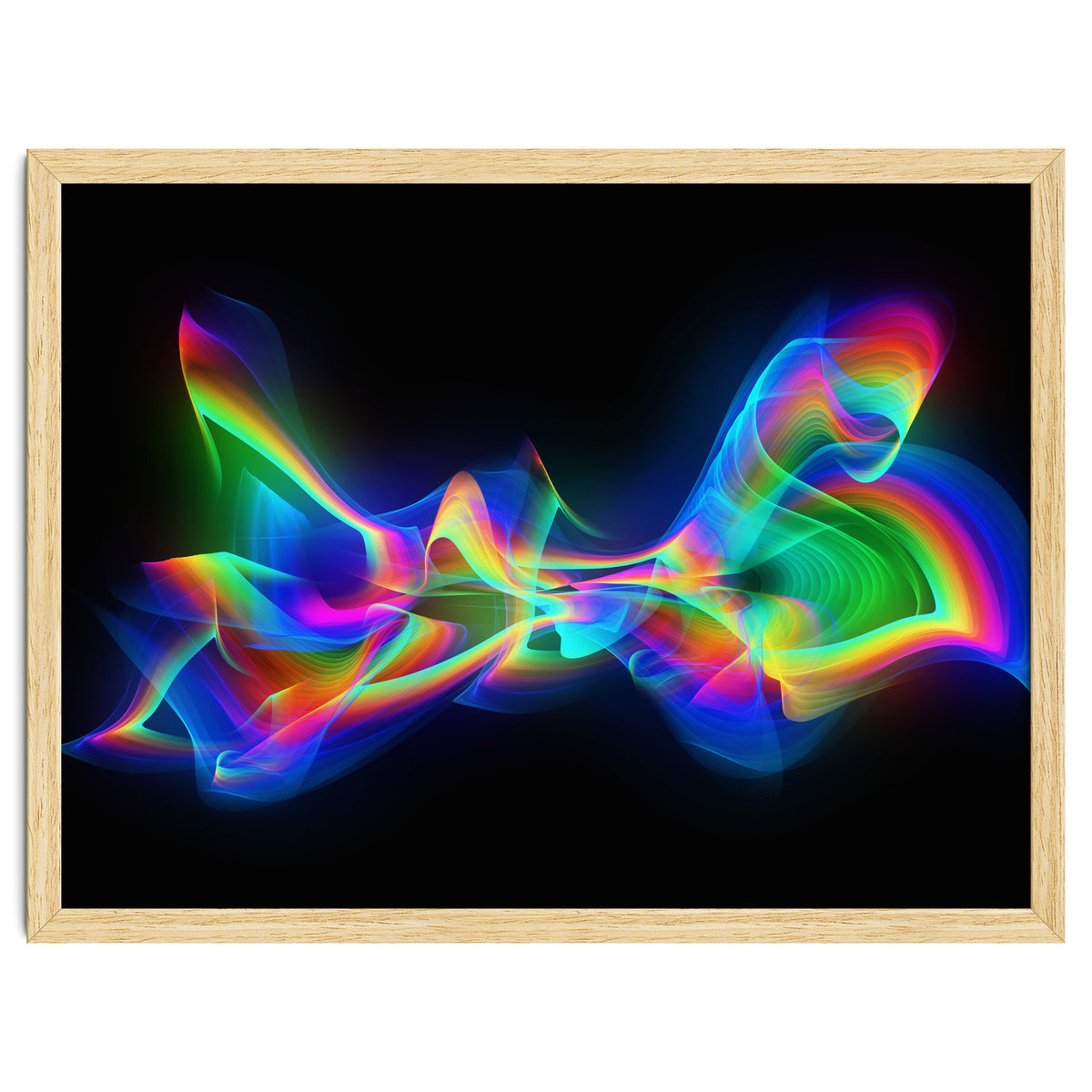 Abstract Colorful Flame Waves