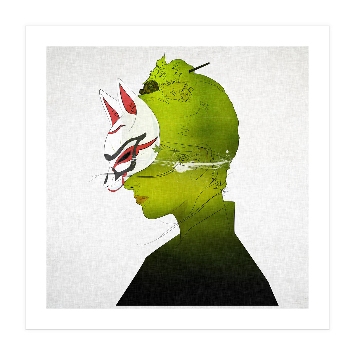 Fox Mask Side Face (Print Only)