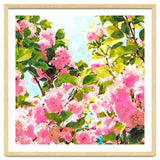Day dreaming under the blooming Bougainvillea | Summer botanical Floral Vintage Garden Painting thumbnail