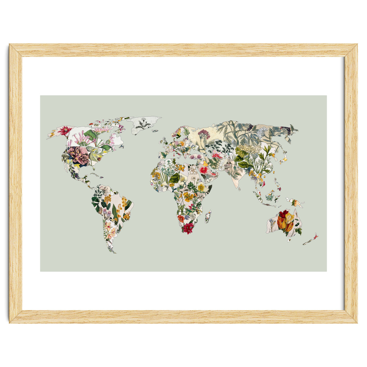 Vintage Botanical Map - Green