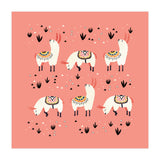 White Llamas In Pink Desert (Print Only) thumbnail