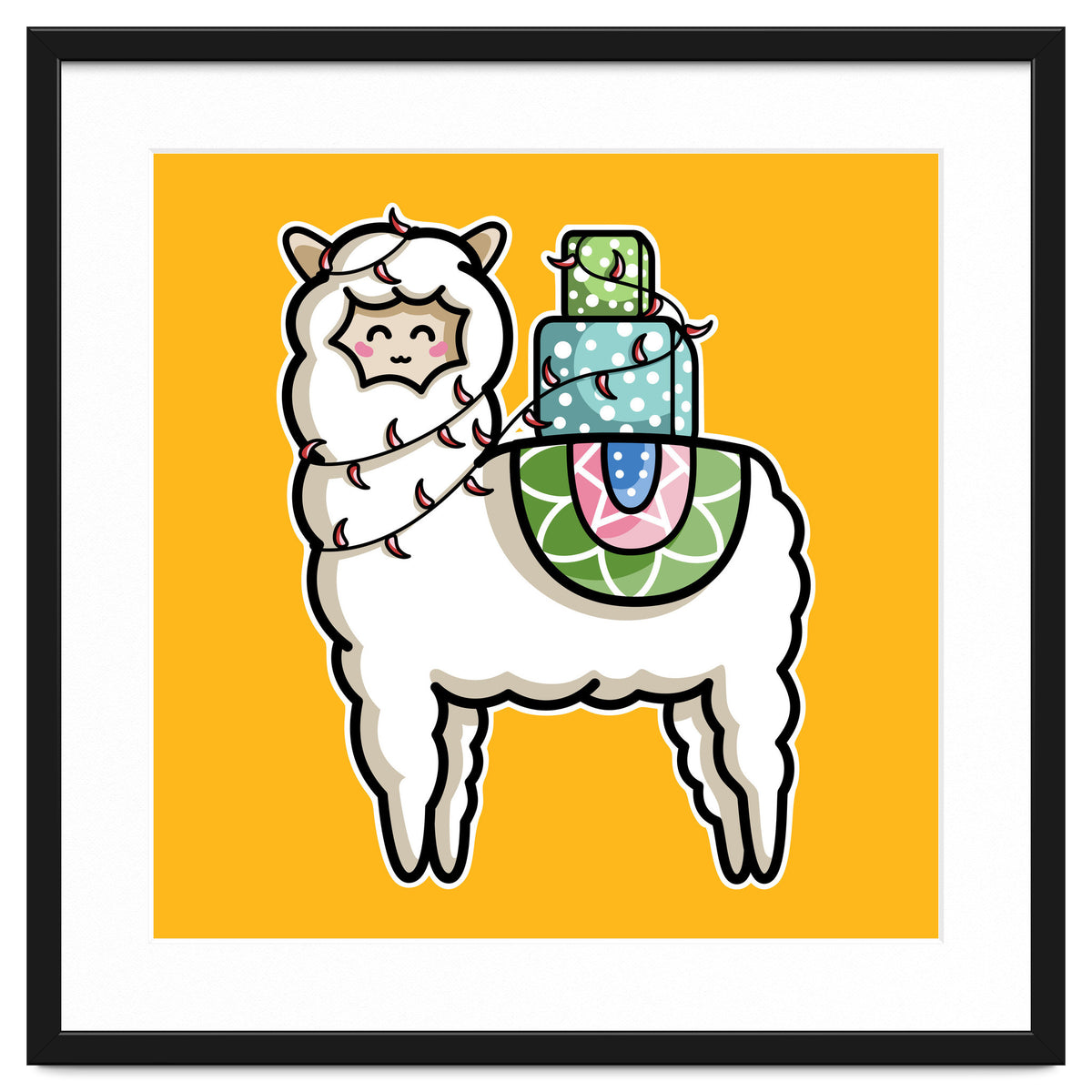 Kawaii Cute Gift Carrying Llama