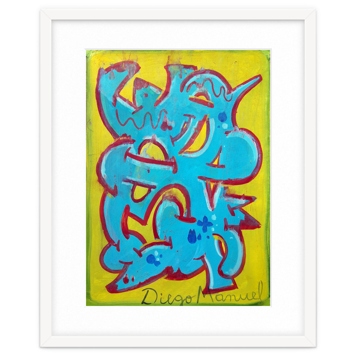 Forma Celeste Sobre Amarillo 3