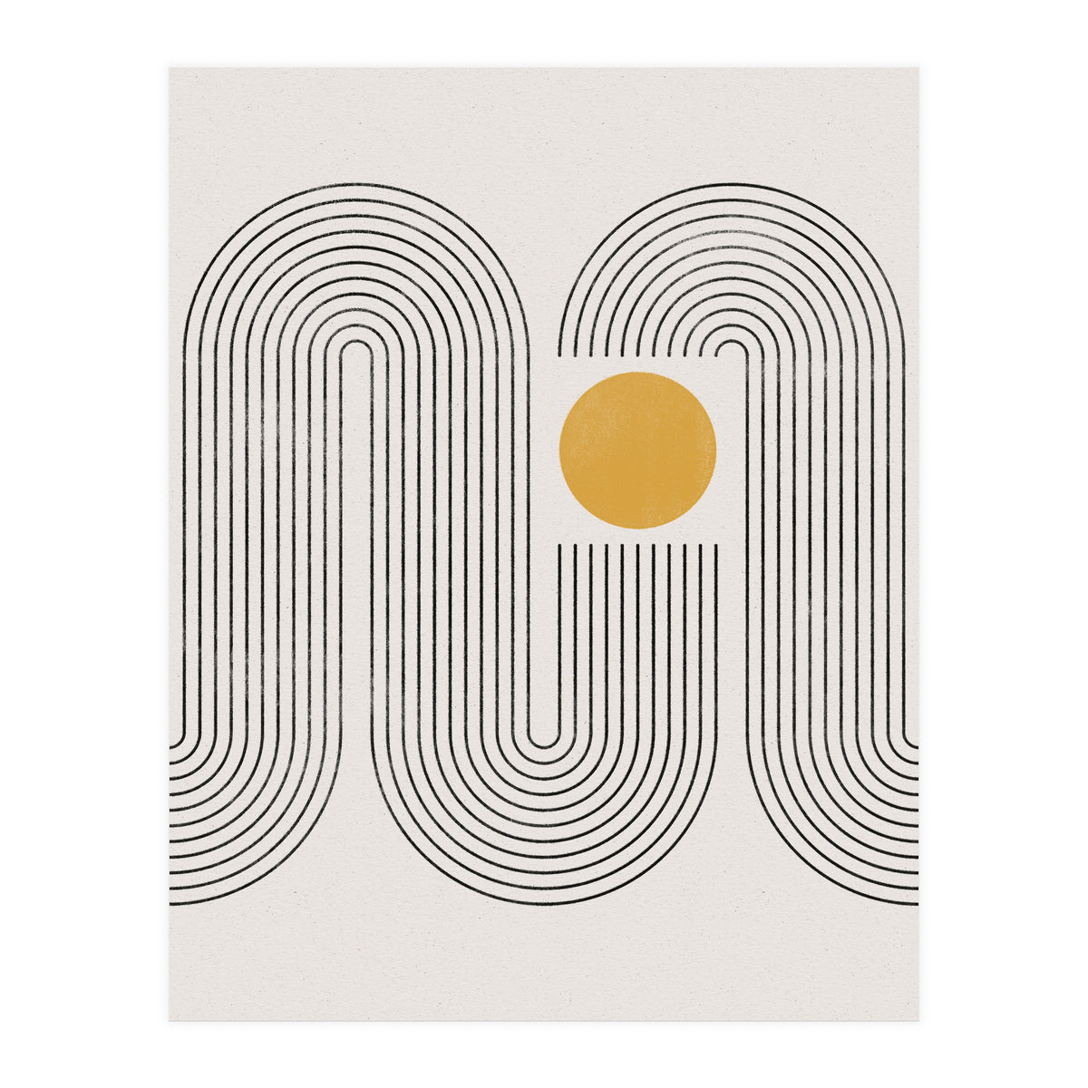 Mid-Century Modern No.22 - Woodblock Print (Print Only)