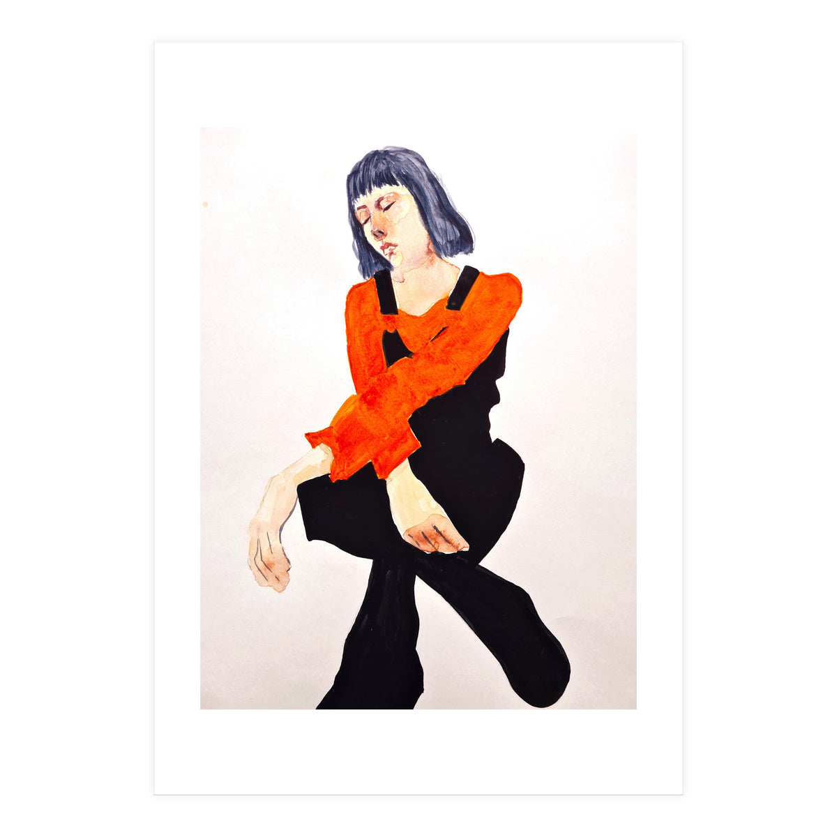 Untitled #60 - Woman in organge and black (Print Only)