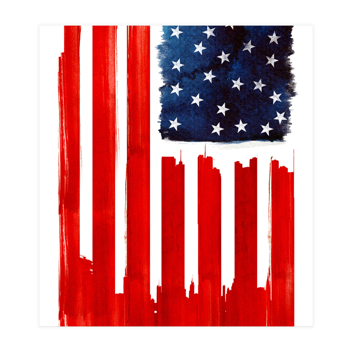 Stars And Buildings (Print Only)