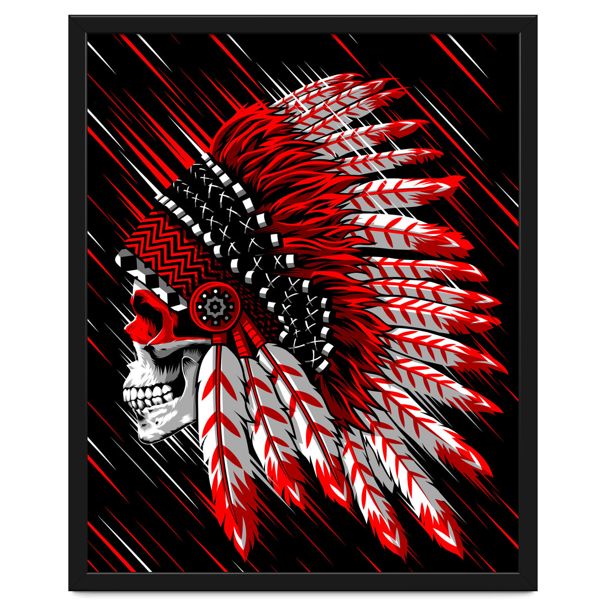 Skull indian chief