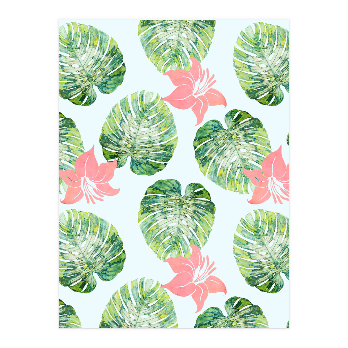 Monstera + Pink (Print Only)