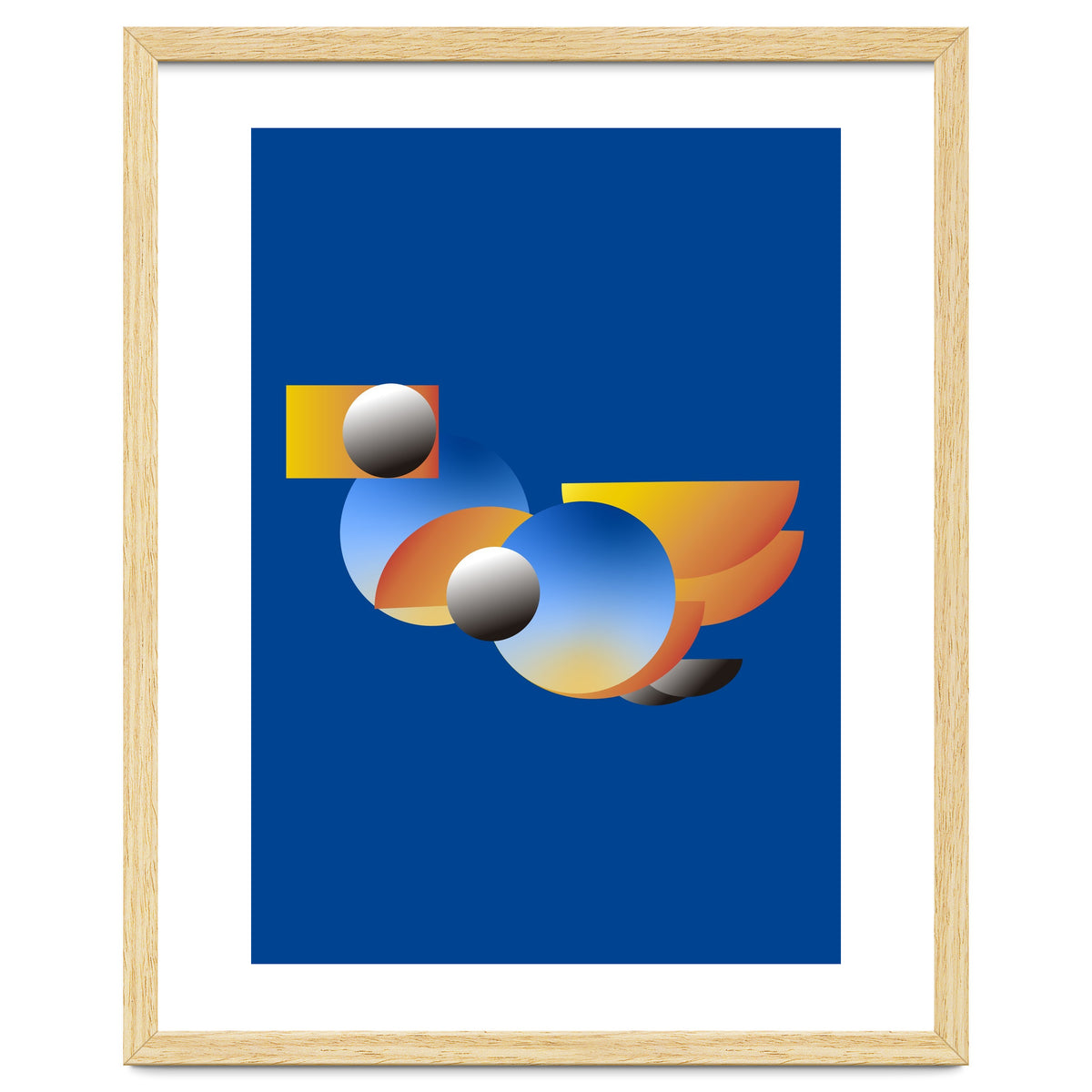 Modern Abstract Geometric Minimalist Duck