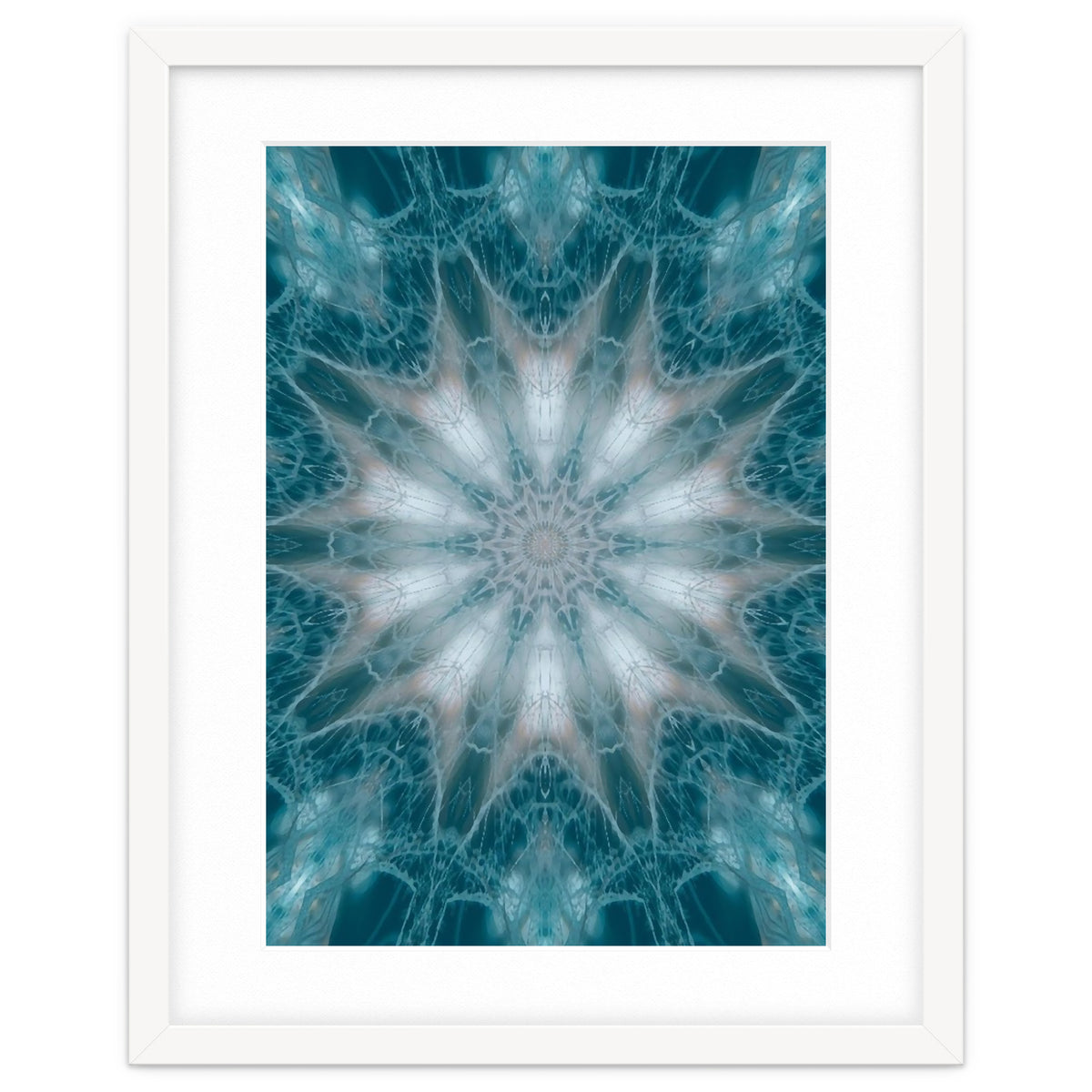 Mandala - Green, White, Rose