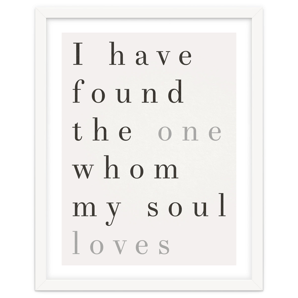 The One My Soul Loves, White