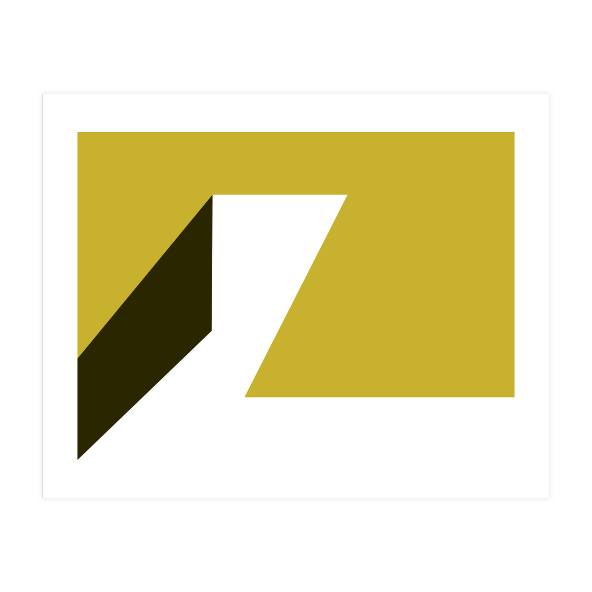 Geometric Shapes No. 78 - mustard, black & white (Print Only)