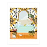 Sheep Bathing in Moroccan Style Bathroom (Print Only) thumbnail