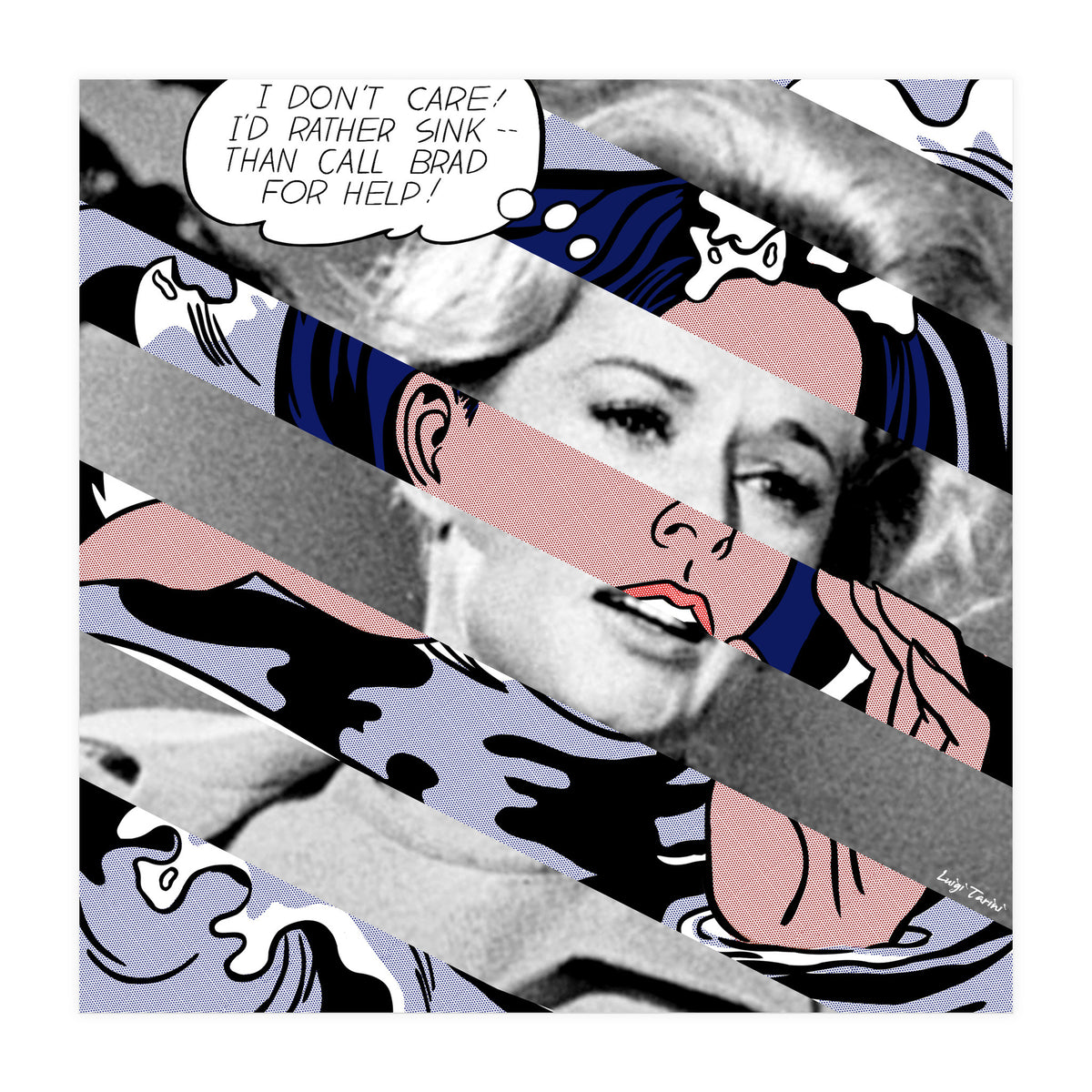 Lichtenstein's Drowning Girl & Tippi Hedren In Birds Big (Print Only)