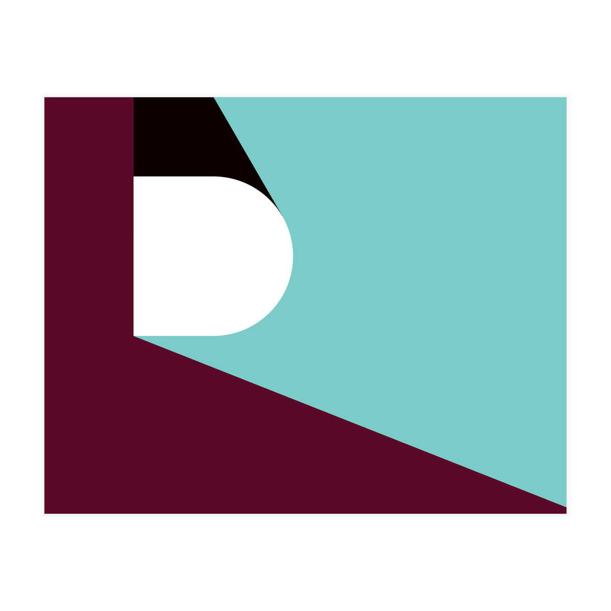 Geometric Shapes No. 82 - purple & teal (Print Only)