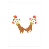 I Pinky Promise | Valentine's Day Love Friendship | Floral Botanical Join Hands Forever (Print Only) thumbnail