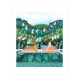 Chilling by the pool with my leopard Tropical Jungle Nature Wildlife Bohemian Morocco Travel (Print Only) thumbnail