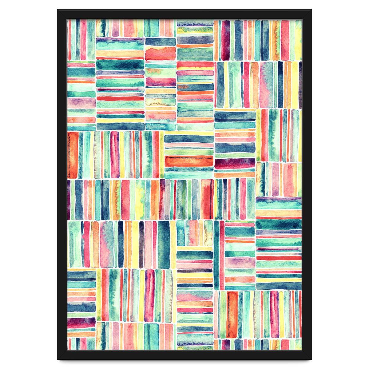 Retro Beach Chair Pastel Watercolor Stripes