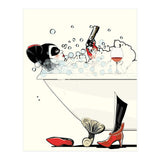 Harley Quinn in the Bath, funny Bathroom Humour (Print Only) thumbnail