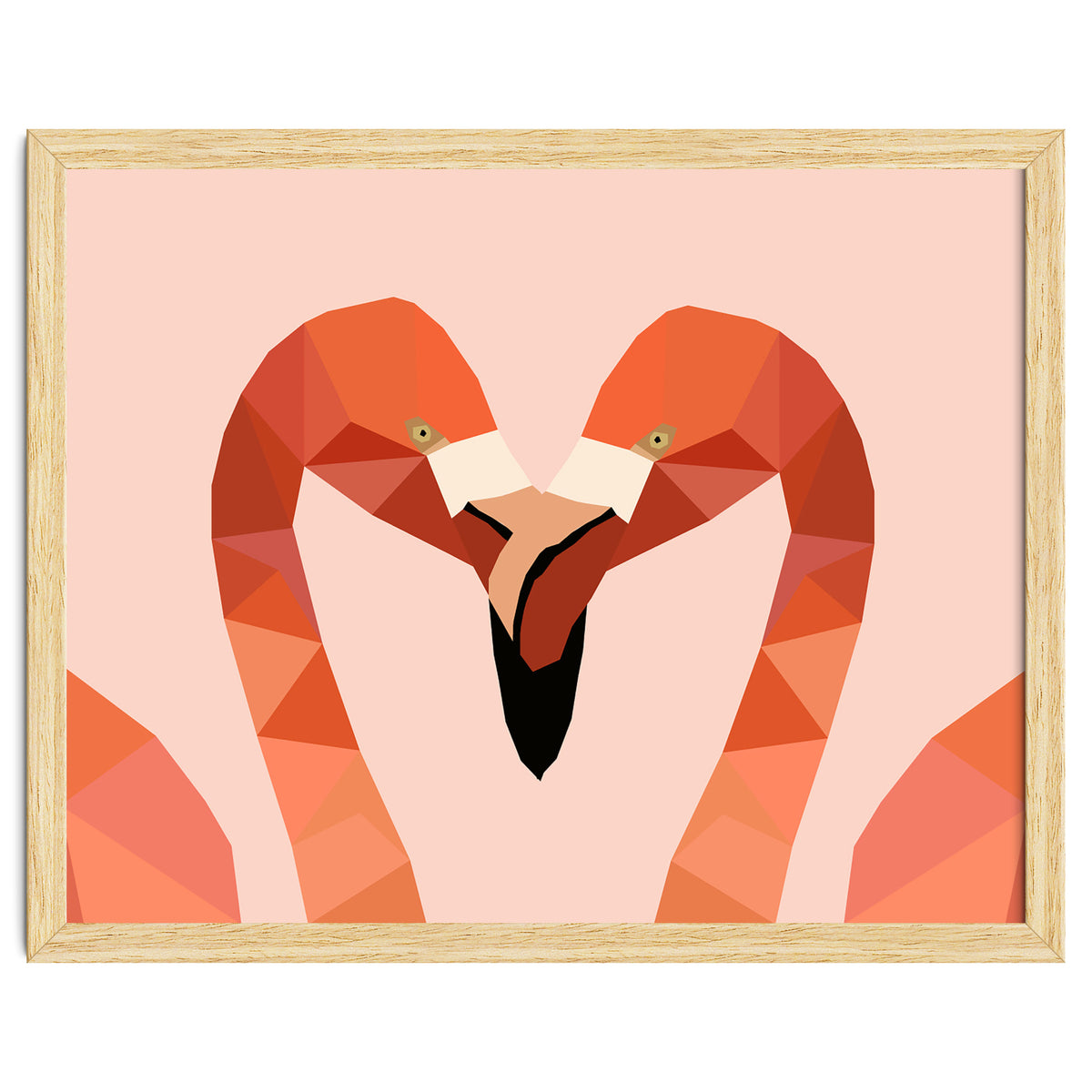 Flamingo Bird Low Poly Art