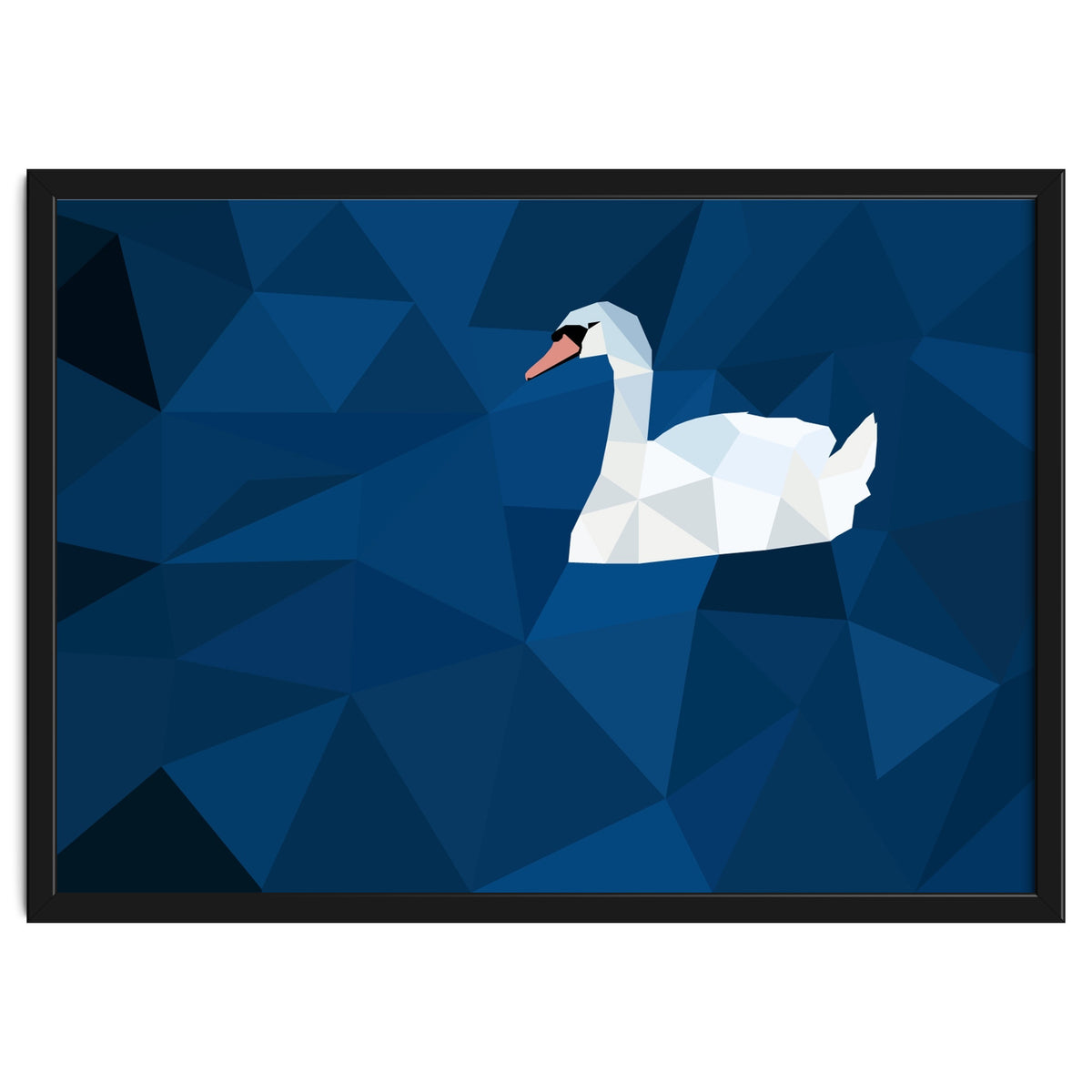 Swan In Water Artwork