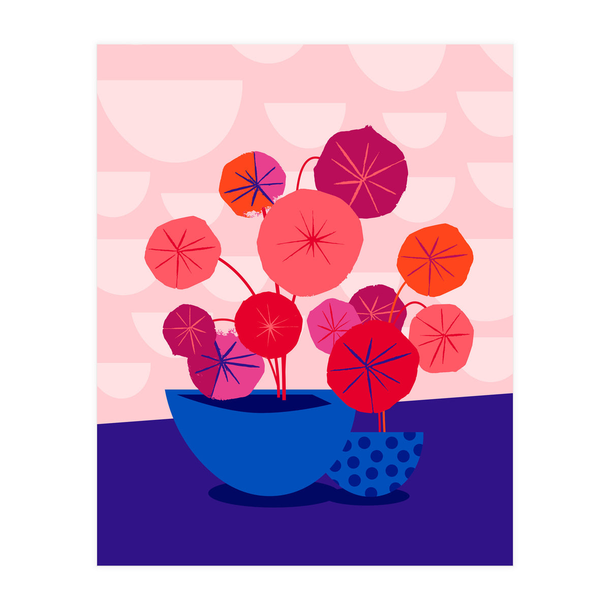 Pileas in Red and Pink (Print Only)