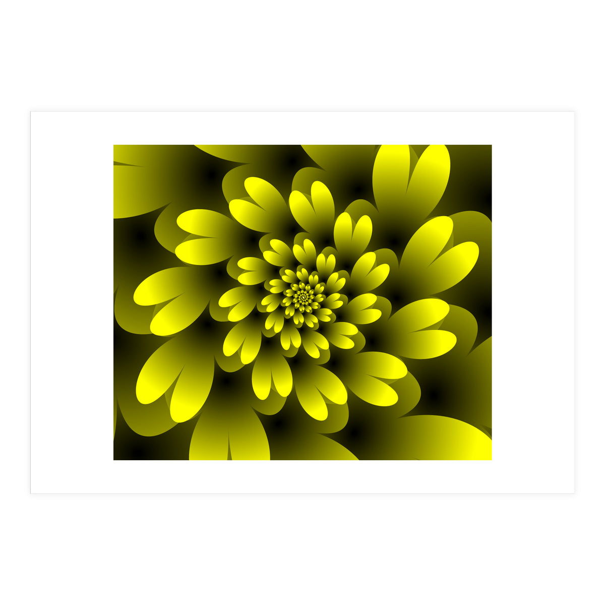 Yellow Floral Satin Wallpaper (Print Only)