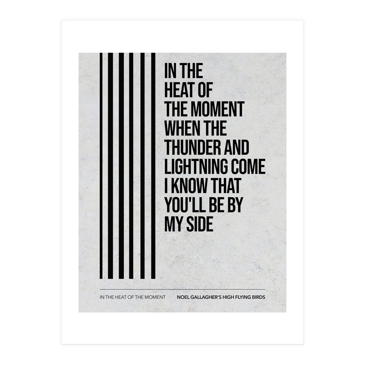 Noel Gallagher's High Flying Birds - In The Heat Of The Moment (Print Only)