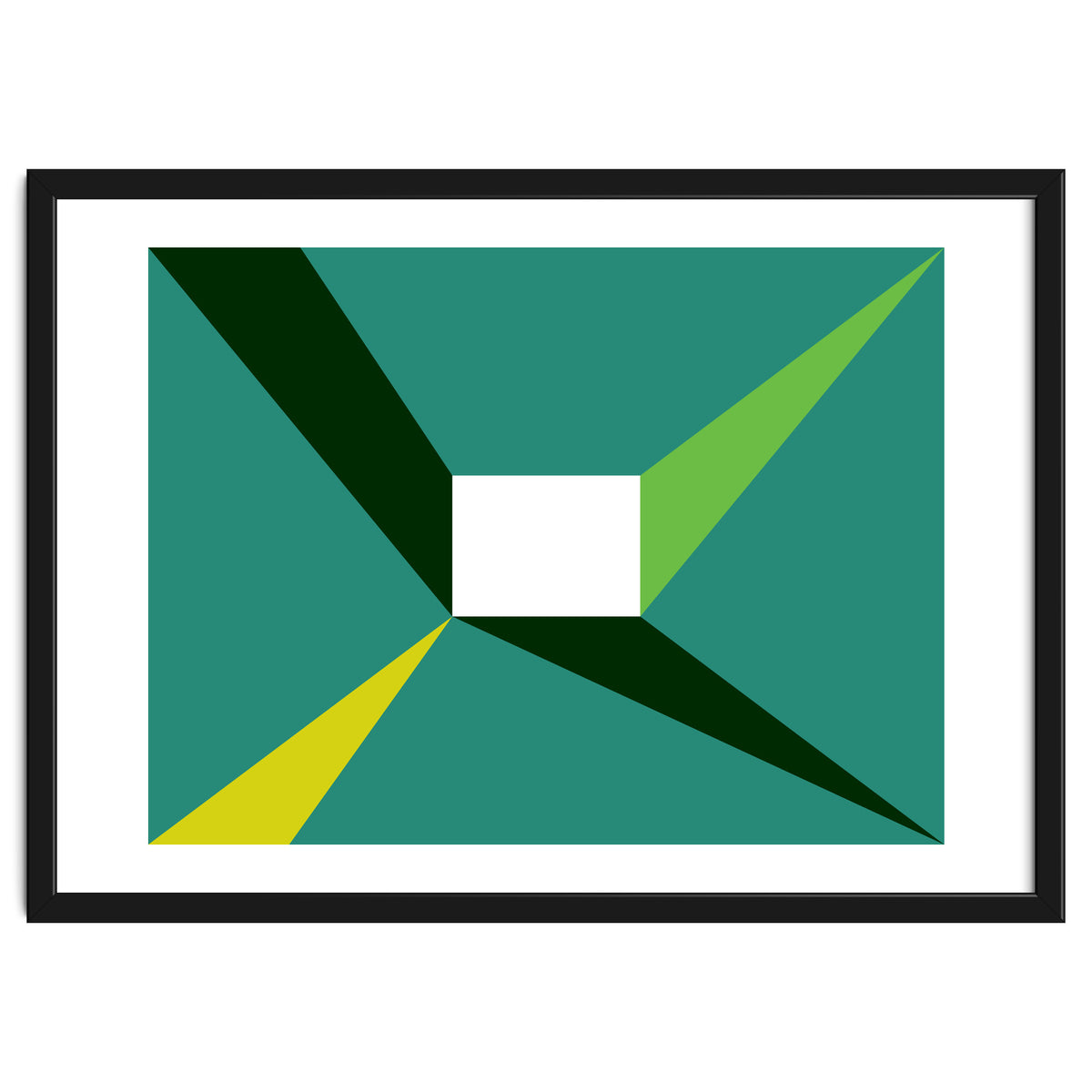 Geometric Shapes No. 27 - green, yellow & lime