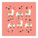 White Llamas In Pink Desert (Print Only) thumbnail